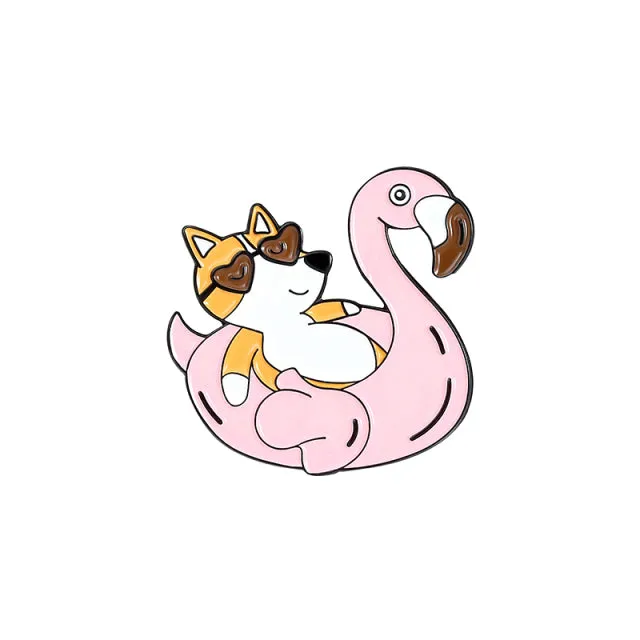 Bag Lapel Pin Cartoon Dog Badge Jewelry