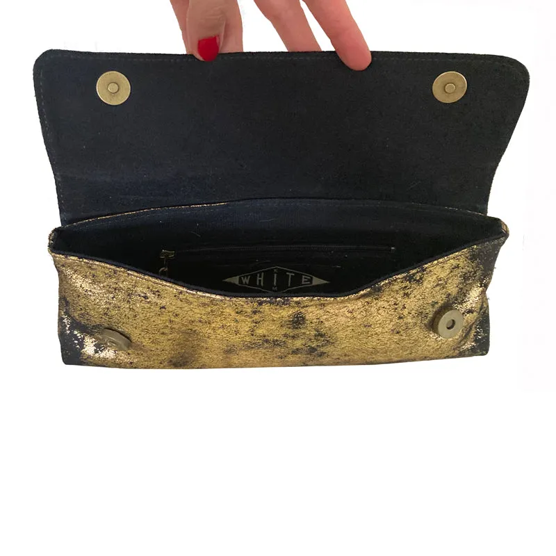 Baguette Clutch  - Smoky Gold Metallic