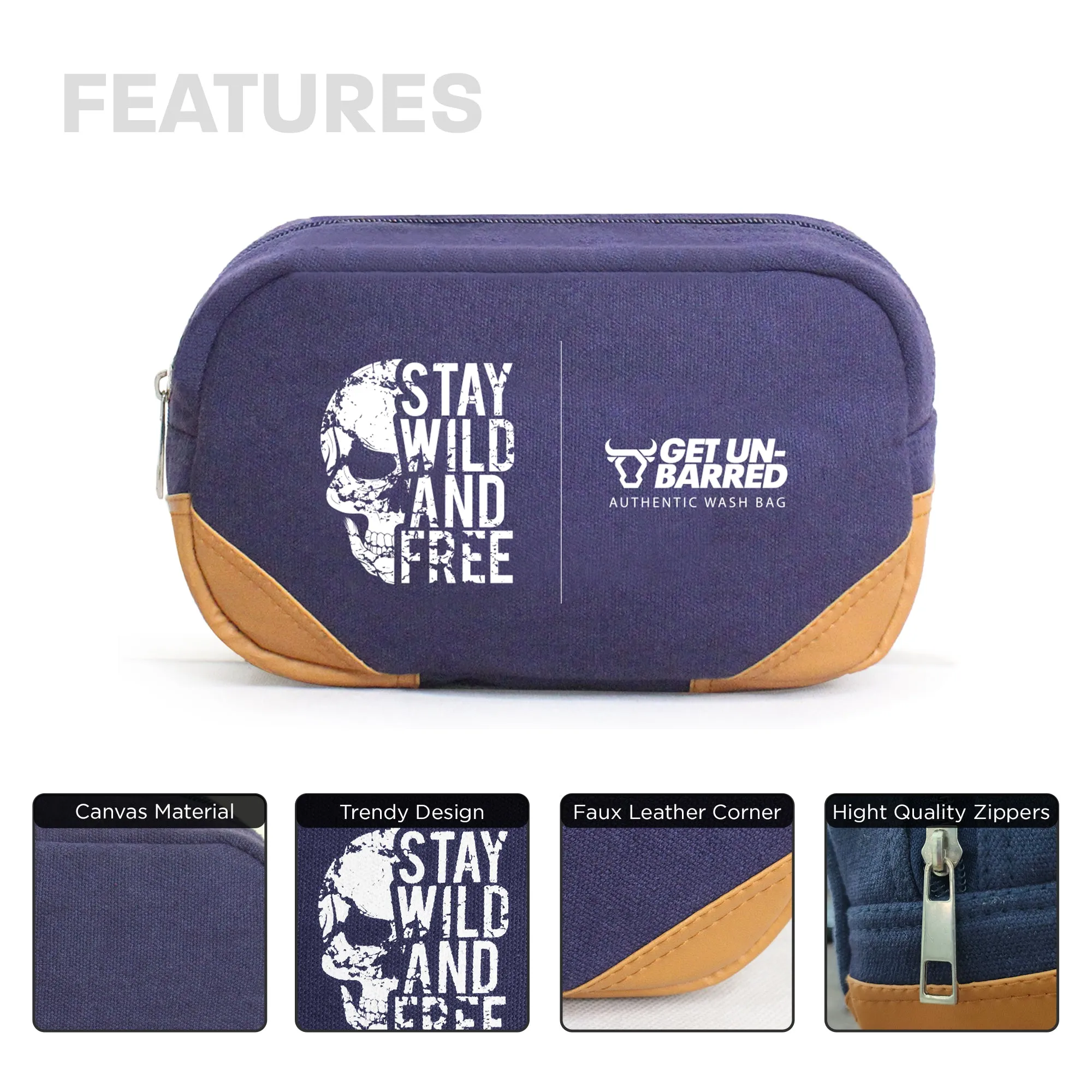 Bang Men's Wash Bag Travel Toiletry Organizer for Travel Accessories (Royal Blue)