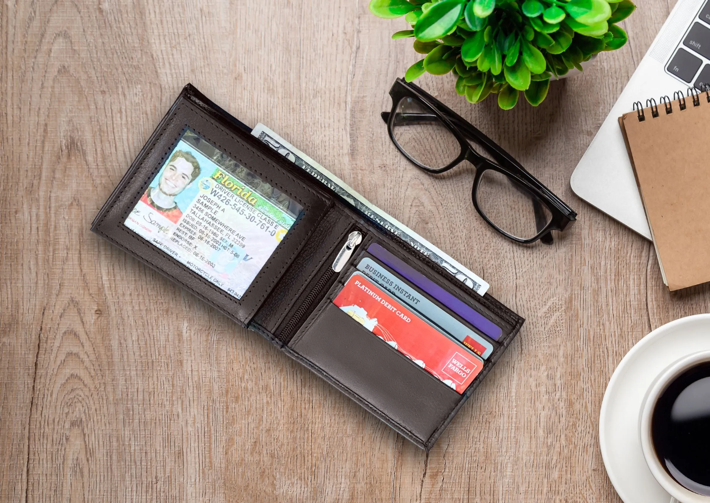Bifold Mens Wallets 15541BK