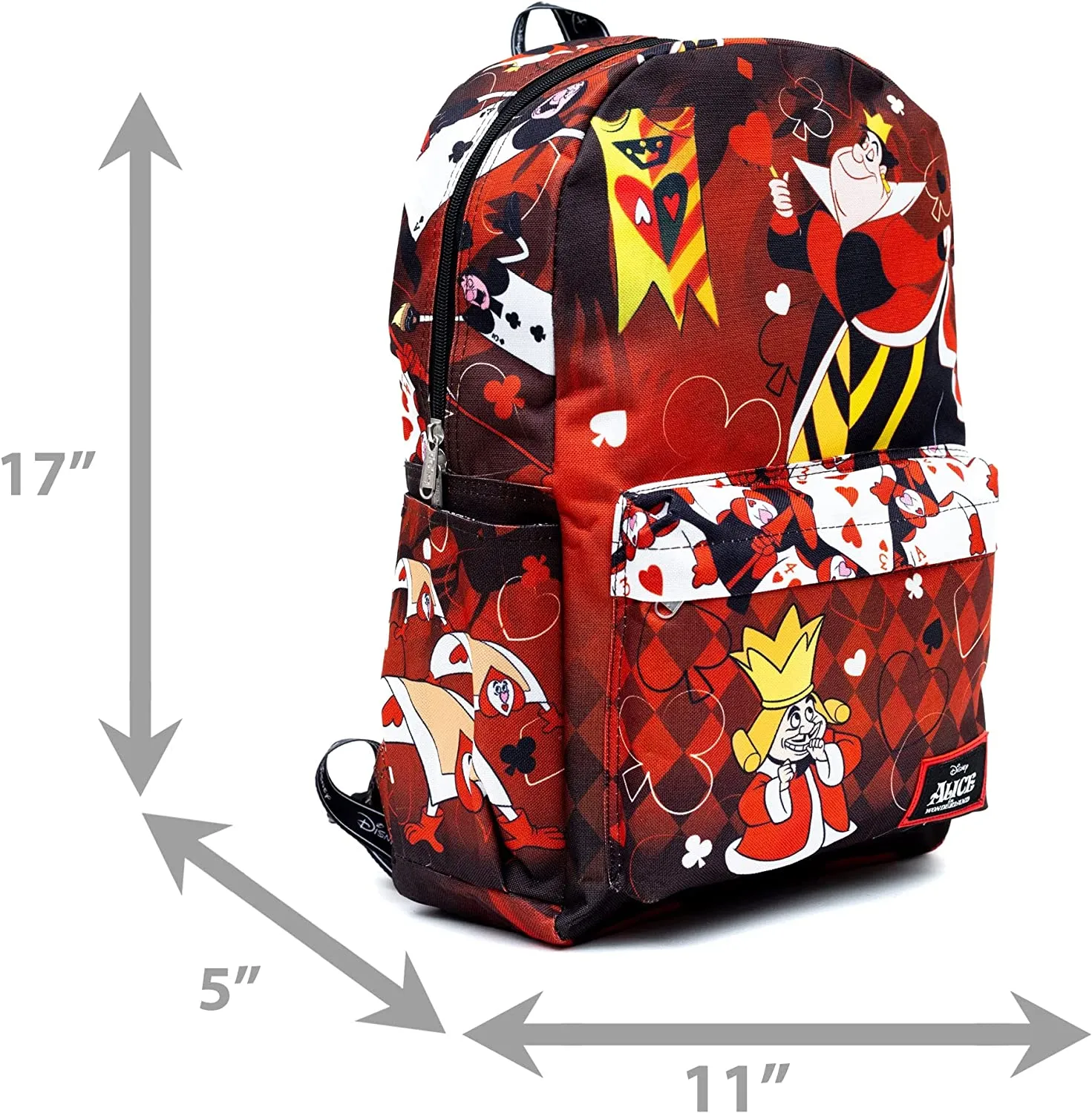 Disney - Alice in Wonderland - Queen of Hearts - 17" Full Size Nylon Backpack - Wondapop