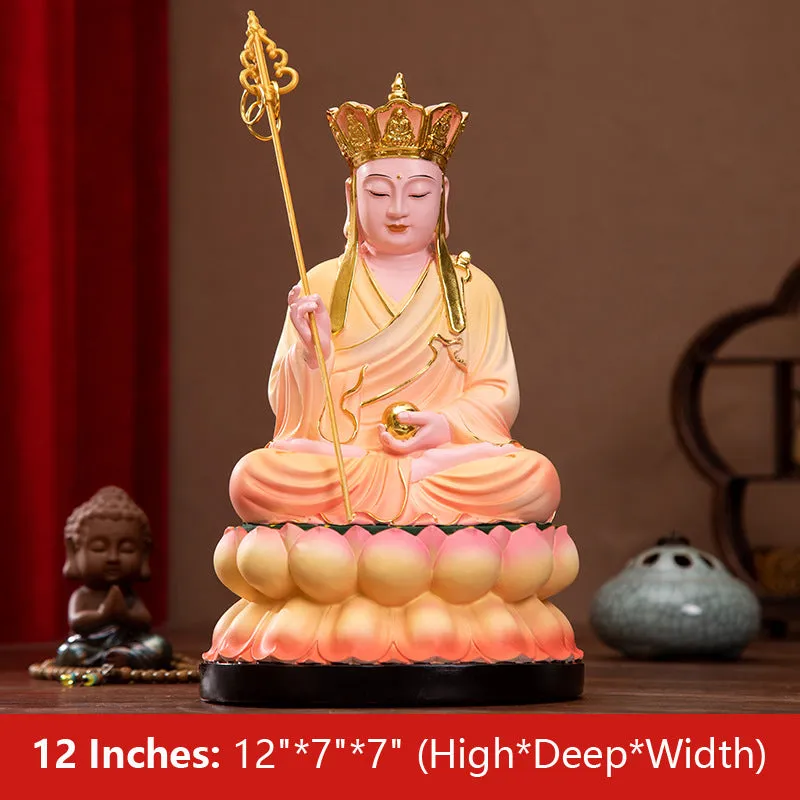 Earth Matrix, Dizang Pusa, Kṣitigarbha Statue, Pastel Resin Material