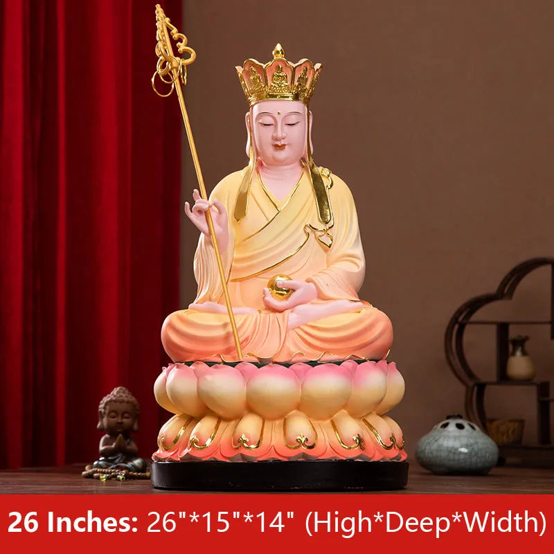 Earth Matrix, Dizang Pusa, Kṣitigarbha Statue, Pastel Resin Material