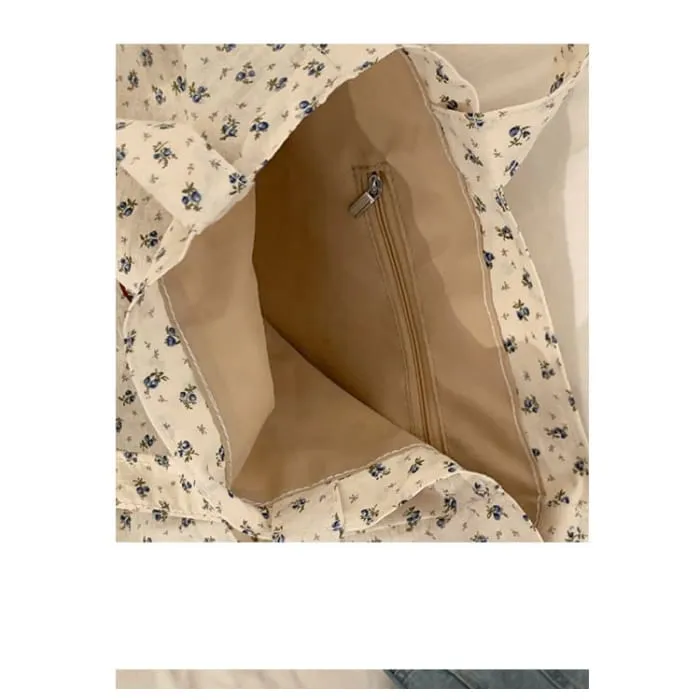 Floral Lettering Shopper Bag
