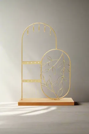 Gold Embellished Jewelry Organizer Stand