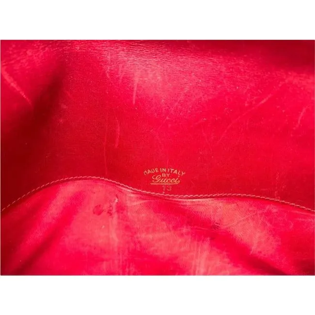 Gucci Gg Supreme Portfolio Print Portfolioclutch With Center Stripe Red Guccissimabluewhite Leather