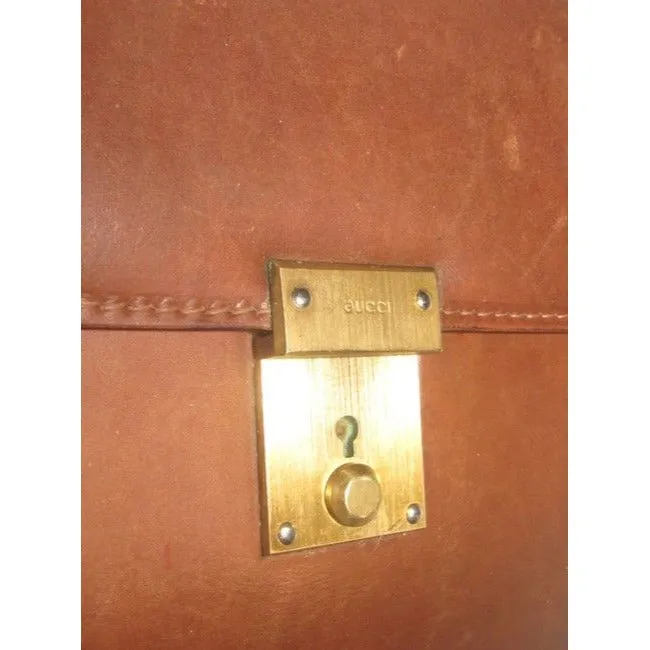 Gucci Vintage Purses Brown Leather Clutch