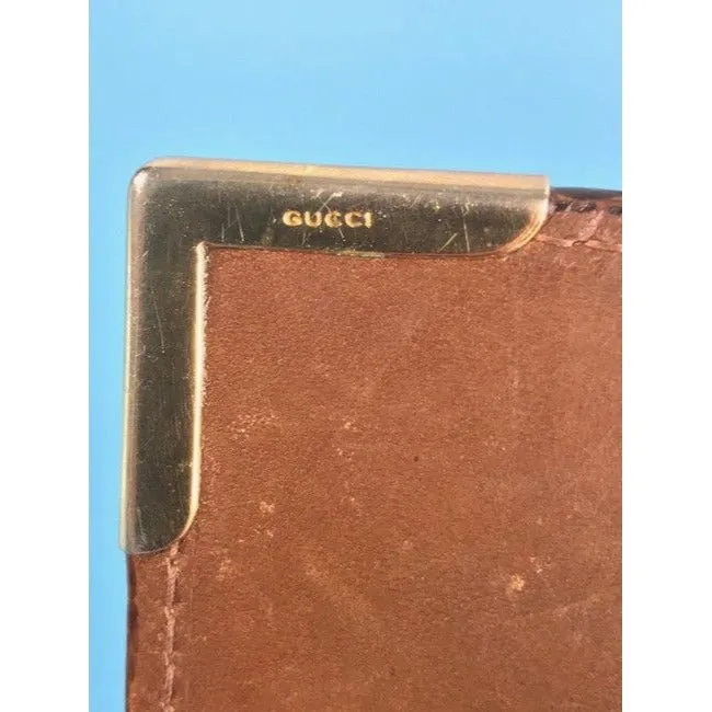Gucci Vintage Purses Brown Leather Clutch