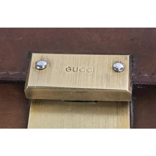 Gucci Vintage Purses Brown Leather Clutch