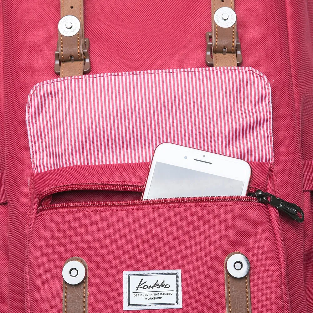KAUKKO Backpack for city trips, EP5-7 ( Red / 16.1L )