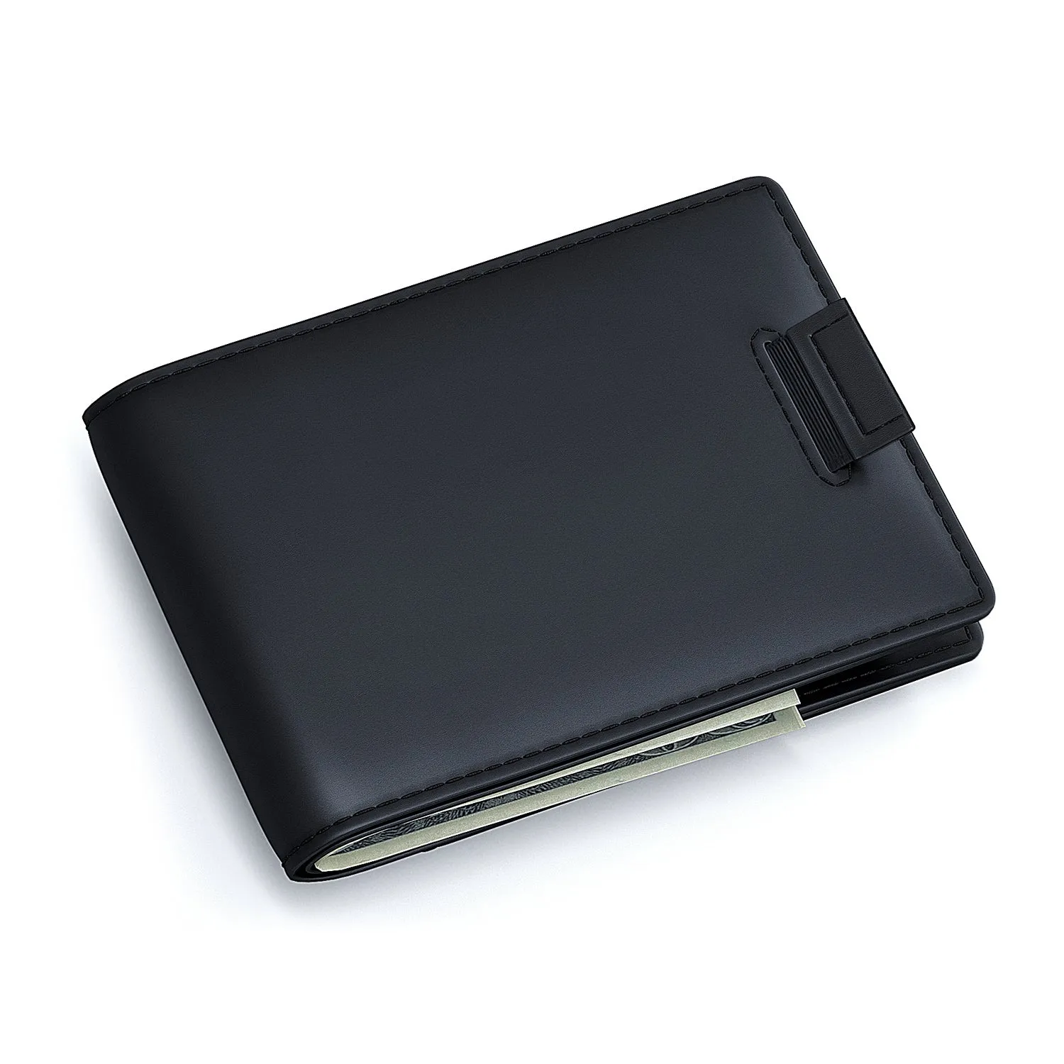 Leather Wallet for Men, Slim Design, Black