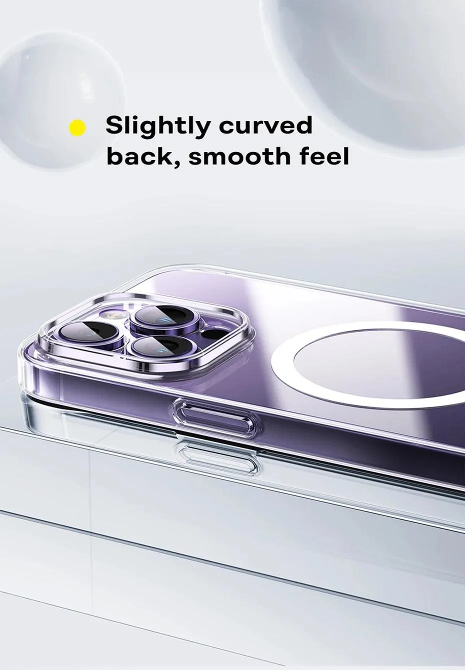 Lucent Magnetic Clear Hard Case for iPhone - Slim, Durable & MagSafe Compatible