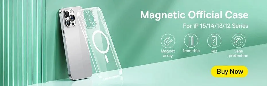 Lucent Magnetic Clear Hard Case for iPhone - Slim, Durable & MagSafe Compatible