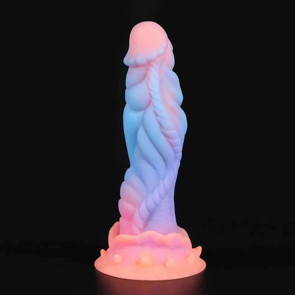 Luminous Dragon Dildo Butt Plug - Huge Monster Dildos Colourful Glowing Anal Sex Toy