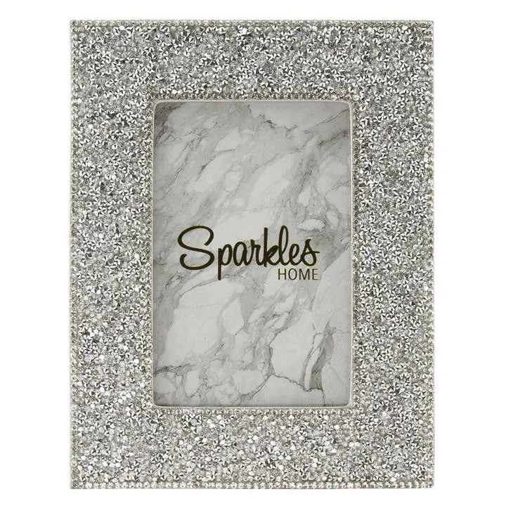 Luminous Rhinestone Frame Silver