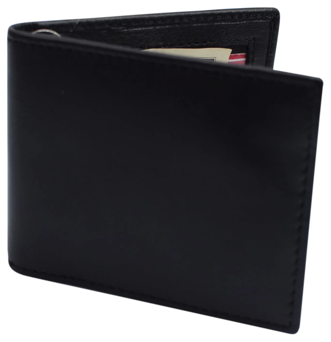 Men's Leather Slim Spring Money Clip Wallet Front Pocket Credit Card Case Holder