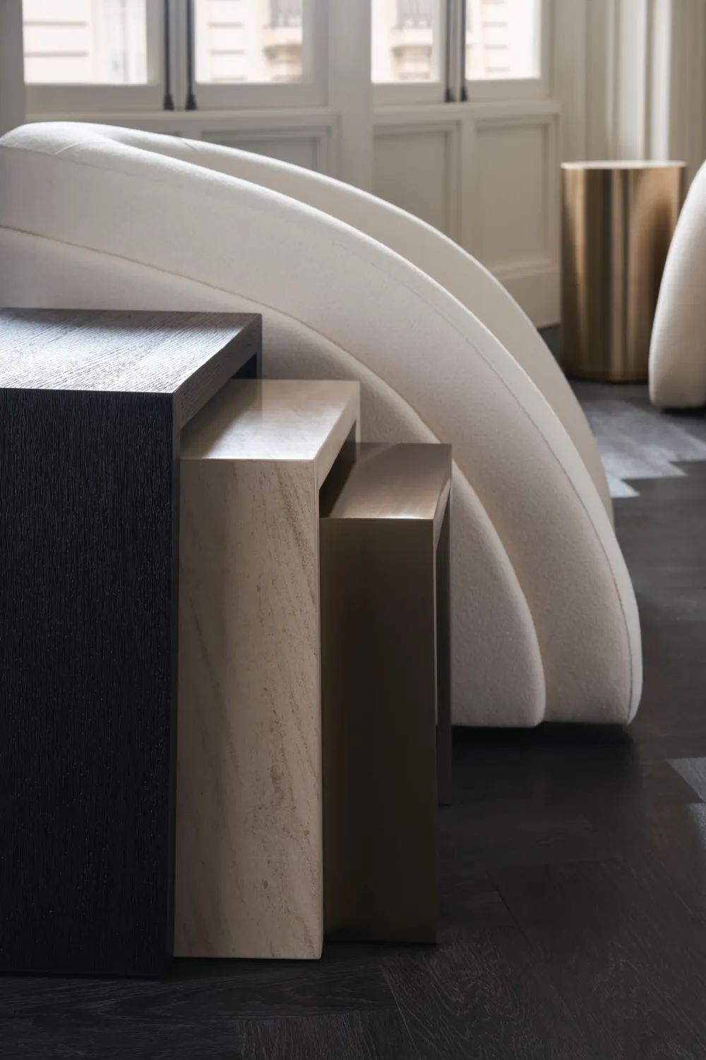 Modern Minimalist Nesting Tables (3) | Caracole Contrast