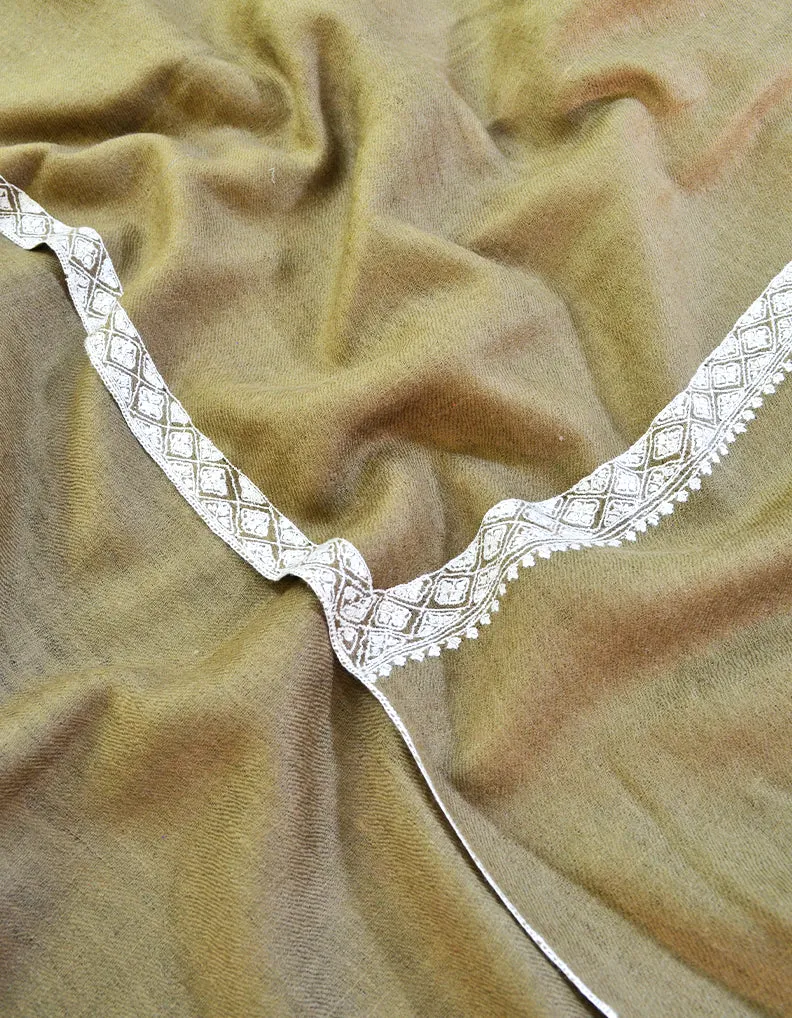 natural embroidery pashmina stole 8555