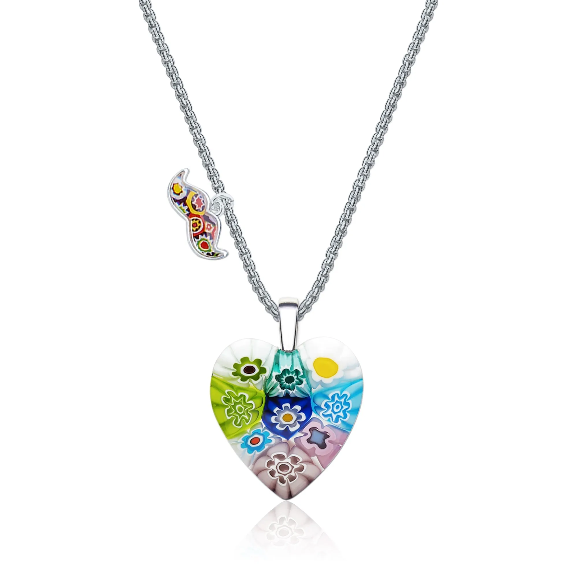 Nine in Bloom Heart Necklace
