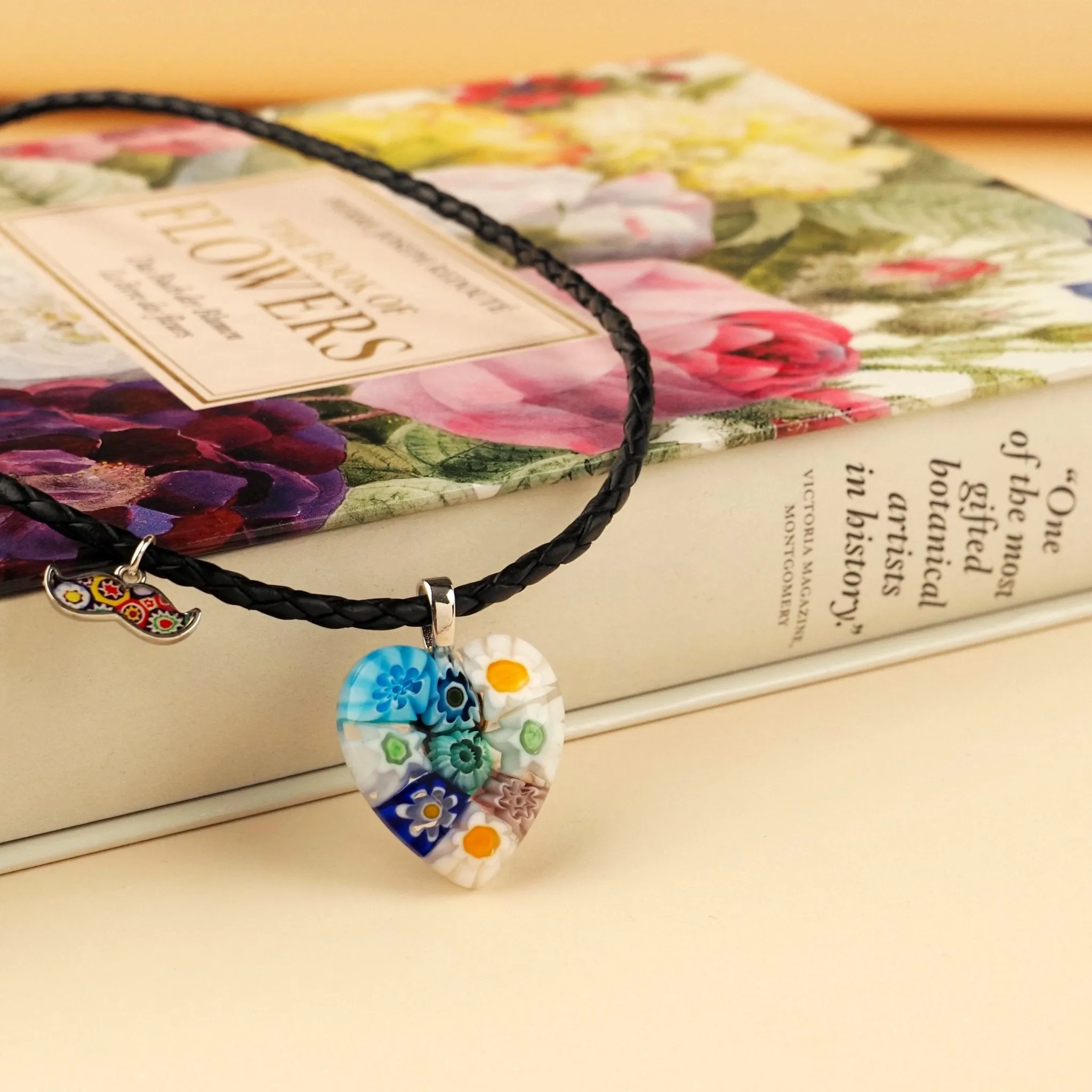 Nine in Bloom Heart Necklace