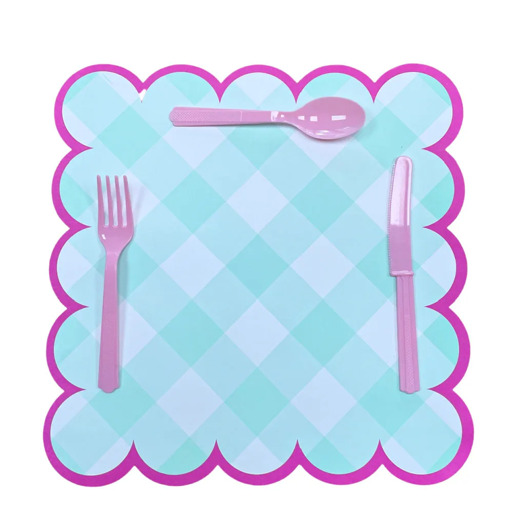 Pastel Gingham Placemats (8 Pack)