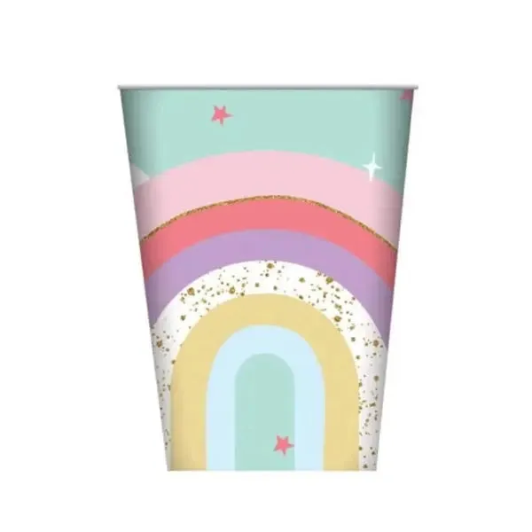 Pastel Rainbow Cups - 8 Pkt