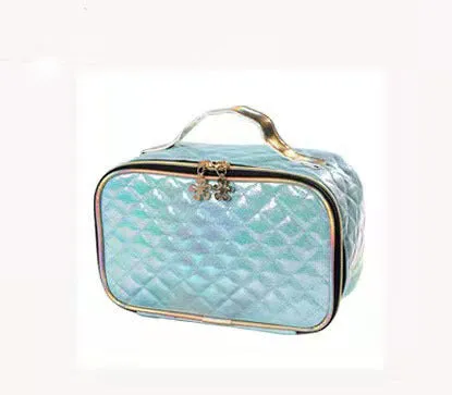 Pink bling makeup brush bag leather makeup bag luxury checkered cosmetiquerasmakeup brush set with pu bag