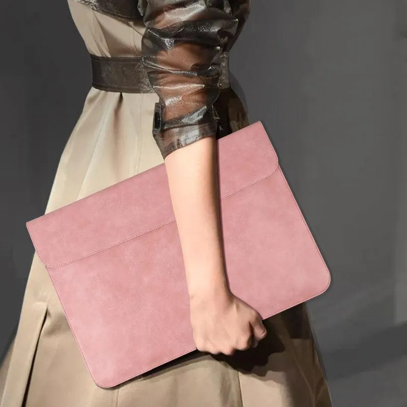 PU Leather Laptop Sleeve With Power Pouch