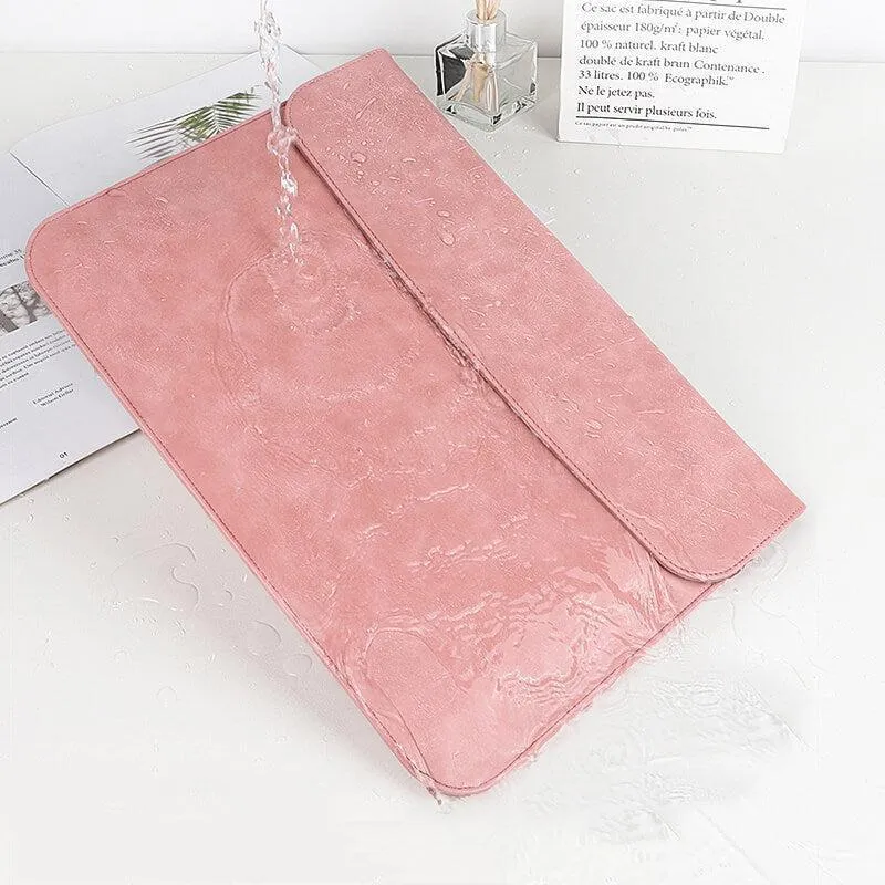PU Leather Laptop Sleeve With Power Pouch