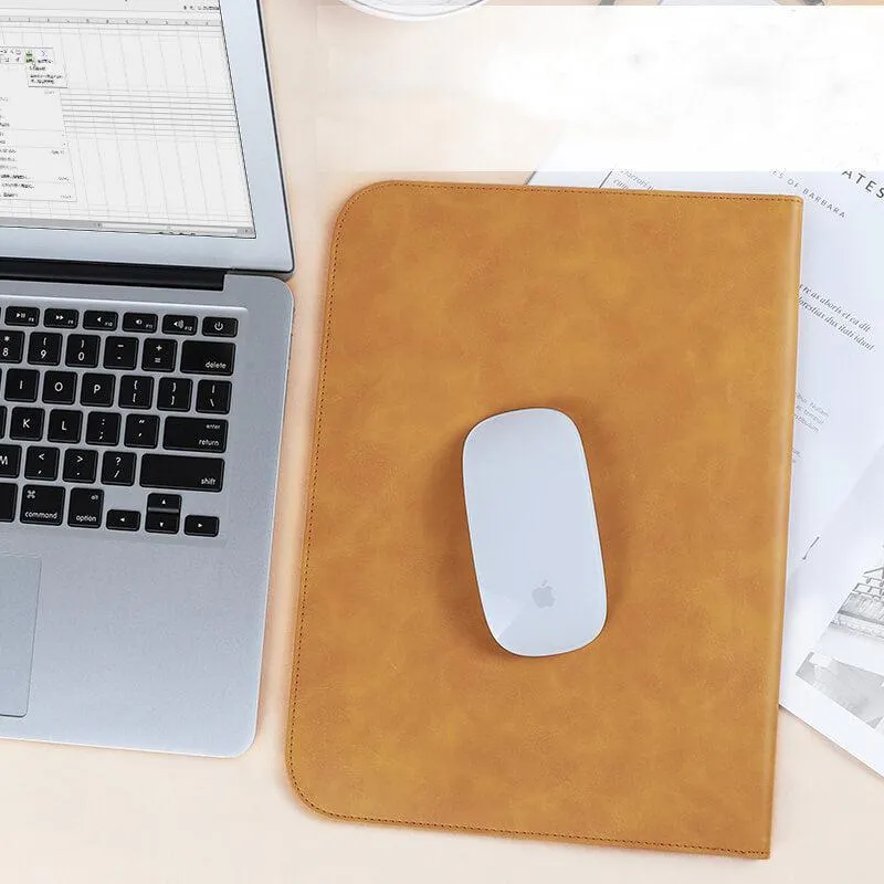 PU Leather Laptop Sleeve With Power Pouch