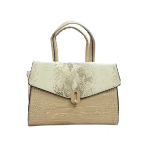Snake skin Patchwork Satchel Bag