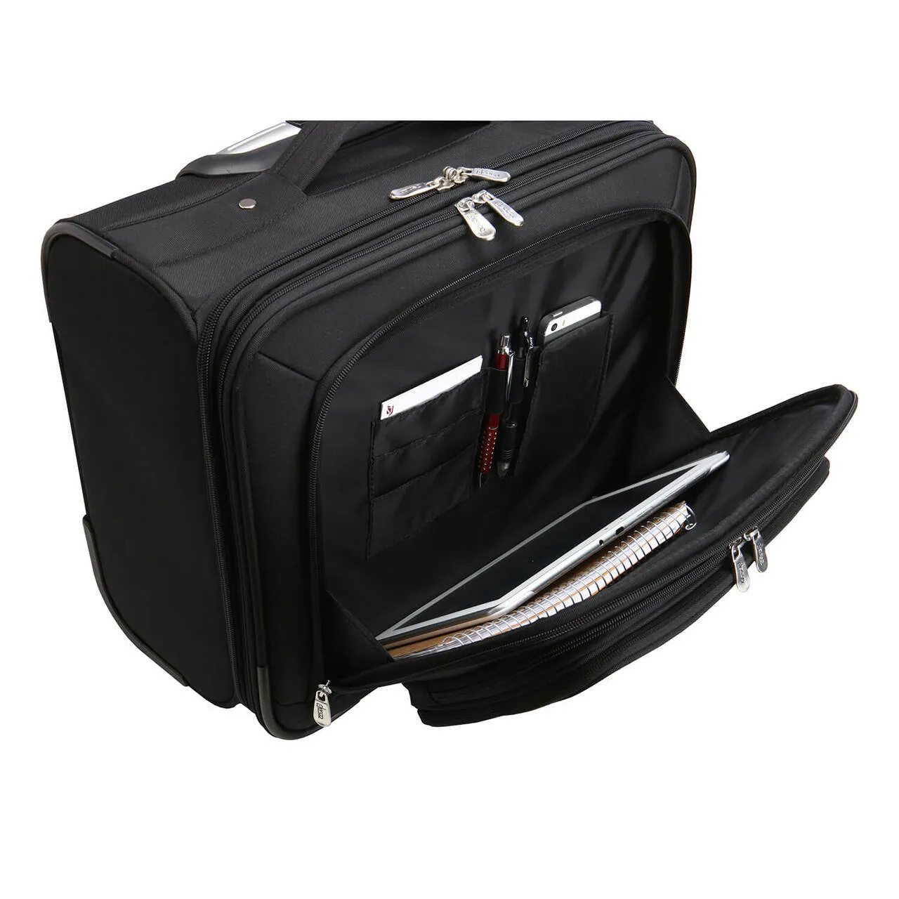 TCU Horned Frogs 14" Black Wheeled Laptop Overnighter