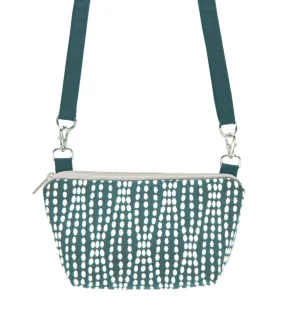 Wavy Dots in Teal | Teal Nylon | Traveler Belt Bag