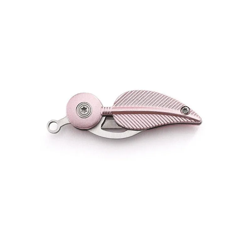 Wholesale Feather Foldable Knife with Hidden Blade Self Defense Keychain