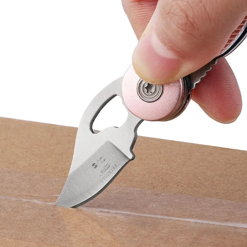 Wholesale Feather Foldable Knife with Hidden Blade Self Defense Keychain
