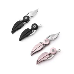 Wholesale Feather Foldable Knife with Hidden Blade Self Defense Keychain
