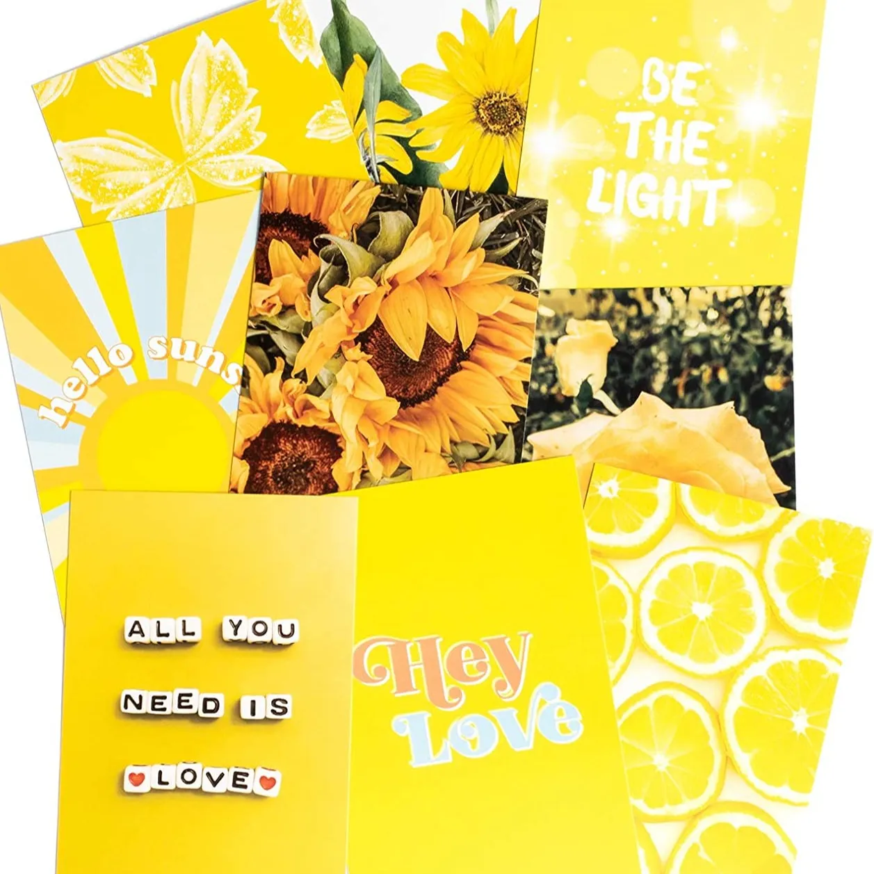 Yellow Aesthetic Wall Collage Kit