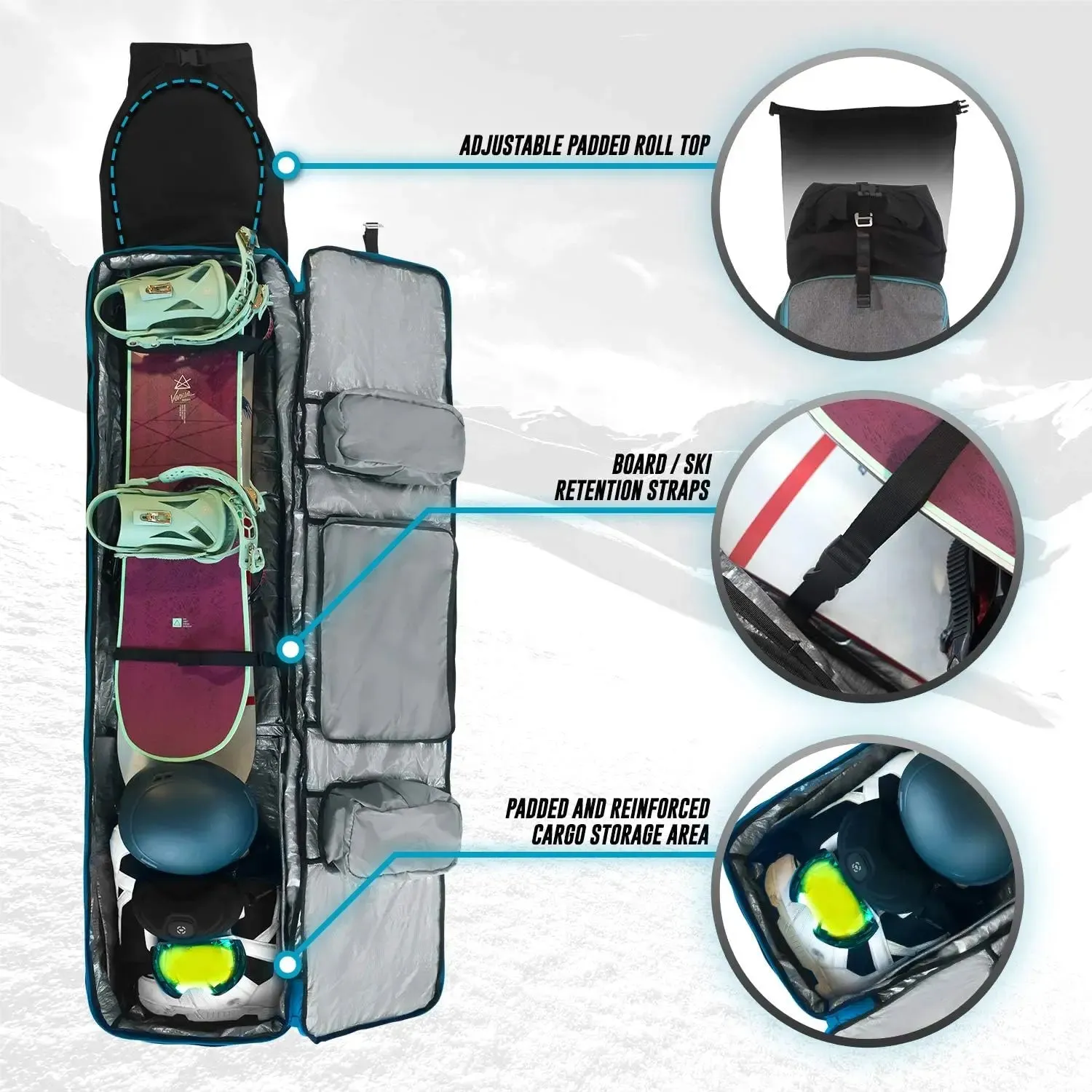 YTYIN Ski Snowboard Bag